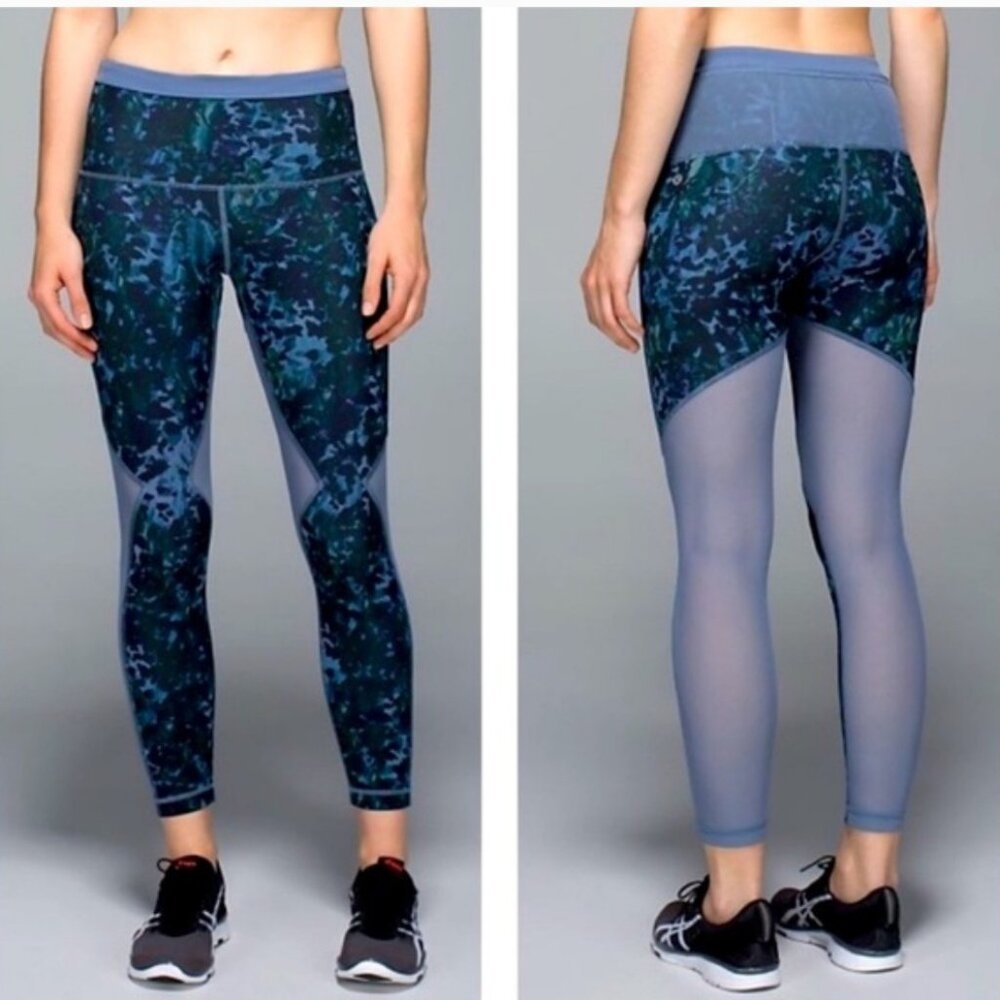 Running in the City mesh insert floral leggings - Picture 3 of 3